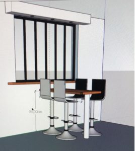 Vue 3D avec la table